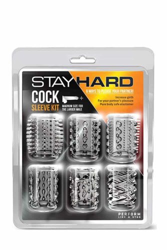 Stay Hard Cock Sleeve Kit Clear - Pénisz feltét