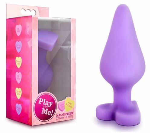 Naughtier Candy Heart Fuck Me Purple - Anál plug 11 cm