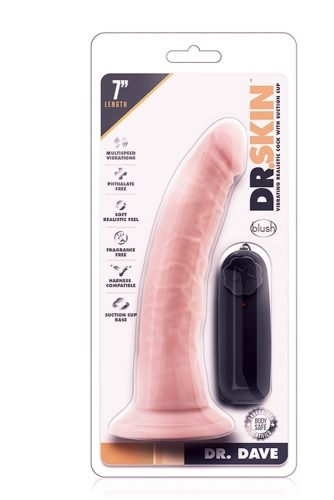 DR. SKIN DR. DAVE 7INCH VIBRATING - Élethű vibrátor 19 cm