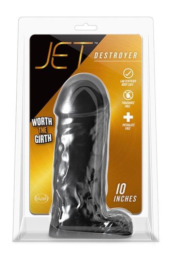 JET DESTROYER CARBON METALLIC - Élethű dildó 25,4 cm