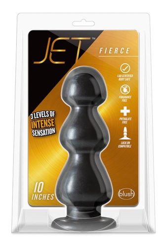 JET FIERCE CARBON METALLIC - Anál plug 25,4 cm