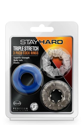 STAY HARD TRIPLE STRETCH - Péniszgyűrűk 3 db