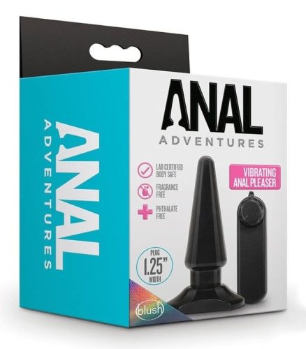 ANAL ADVENTURES - VIBRATING ANAL - Anál plug 10,2 cm