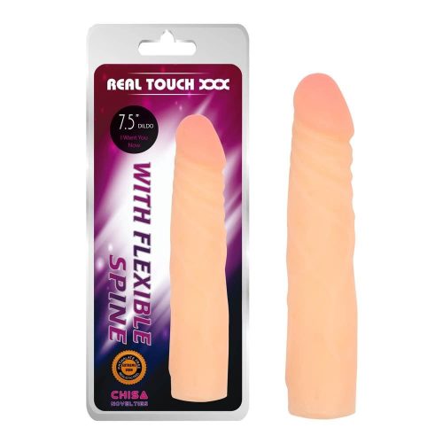 Real Touch XXX With Flexible Spine 7.5" - Élethű dildó 19 cm