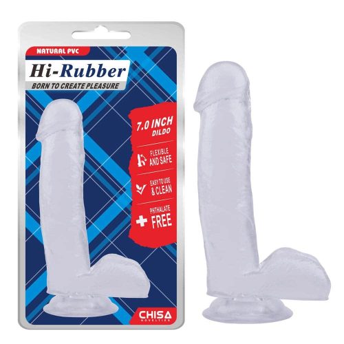 7.0 Inch Dildo-Clear - Élethű dildó 17,5 cm