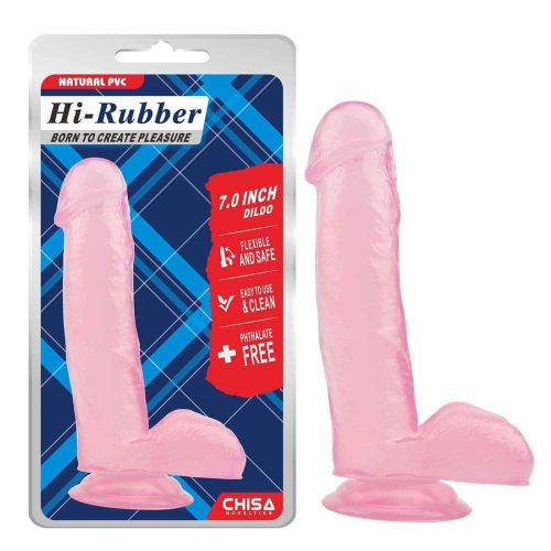 7.0 Inch Dildo-Pink - Élethű dildó - Élethű dildó 17,5 cm