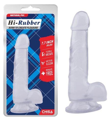 7.7 Inch Dildo-Clear - Élethű dildó 19,5 cm