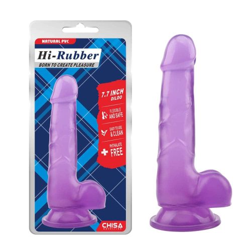7.7 Inch Dildo-Purple - Élethű dildó 19,5 cm