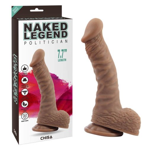Politician-Brown - Élethű dildó 19,5 cm