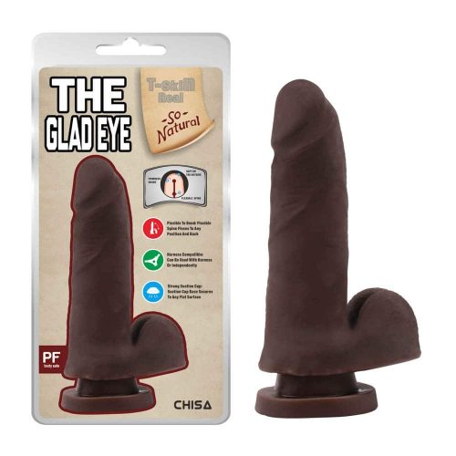 The Glad Eye Brown - Élethű dildó 15 cm