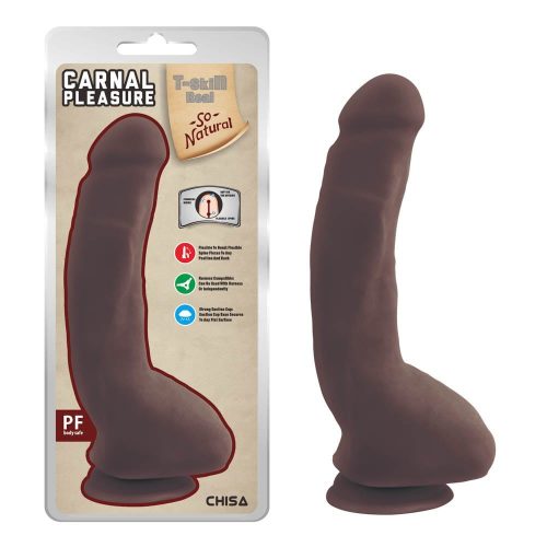 Carnal Pleasure Brown - Élethű dildó 23,5 cm