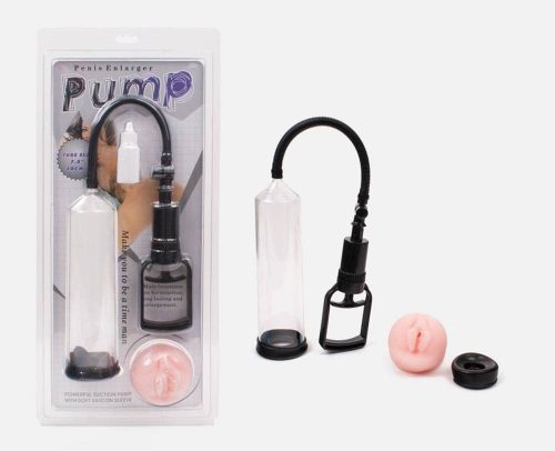 Penis Enlarger Pump Soft Pussy Clear - Péniszpumpa vagina betéttel