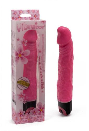 Multi Speed Vibrator Pink 2 - Élethű vibrátor 24 cm