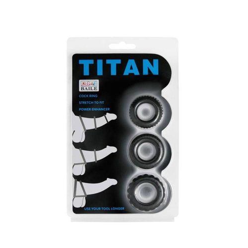 Titan 3 in 1 Silicone Rings - Péniszgyűrű