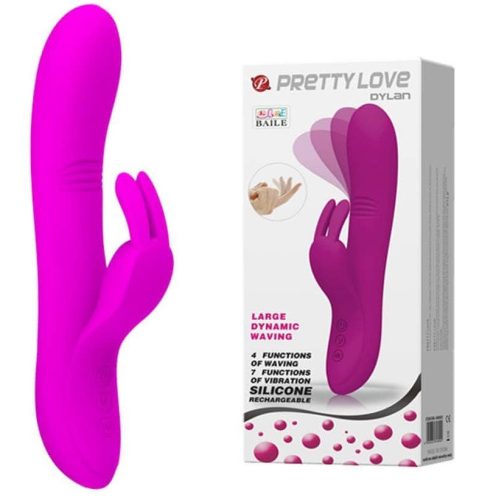 Pretty Love Dylan Purple - Klitoriszkaros vibrátor 21 cm