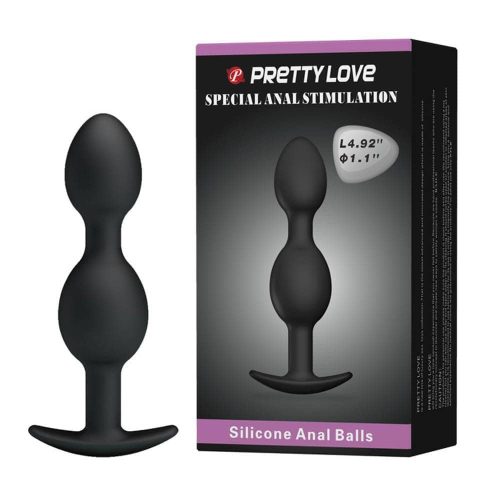 Pretty Love Heavy Balls Silicone Butt Plug 3 - Anál plug 12,5 cm