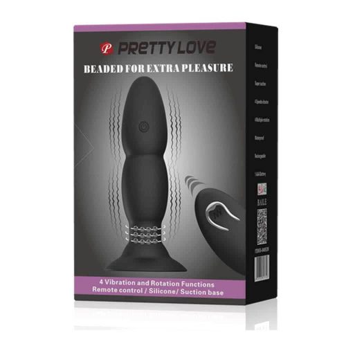 Pretty Love Beaded For Extra Pleasure Plug - Vibrációs anál plug 13,5 cm