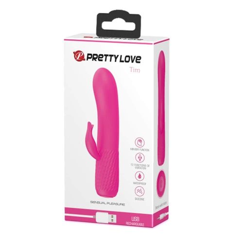 Pretty Love Tim Magenta - Vibrátor 15 cm