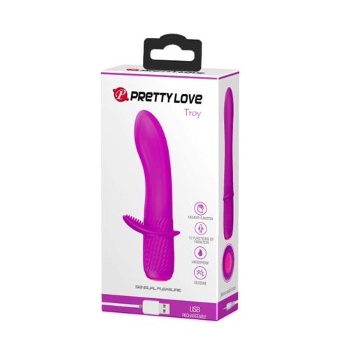 Pretty Love Troy Purple - G-pont vibrátor 15 cm