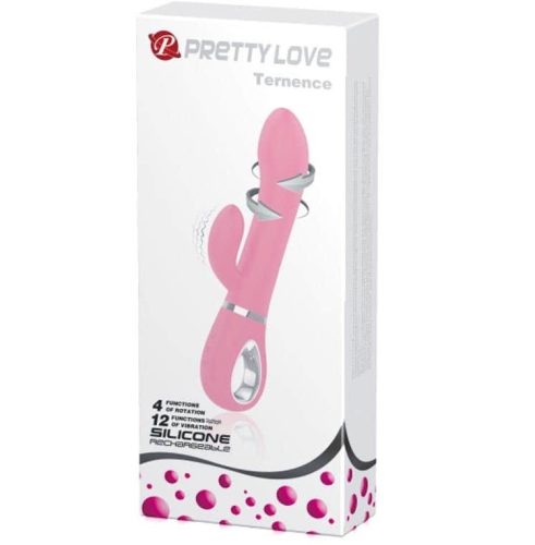Pretty Love Ternence Pink - Forgófejű vibrátor 19,4 cm