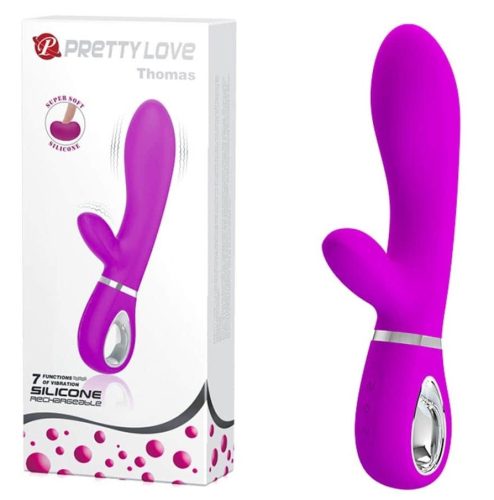 Pretty Love Thomas Purple - G-pont és klitoriszkaros vibrátor 20,5 cm