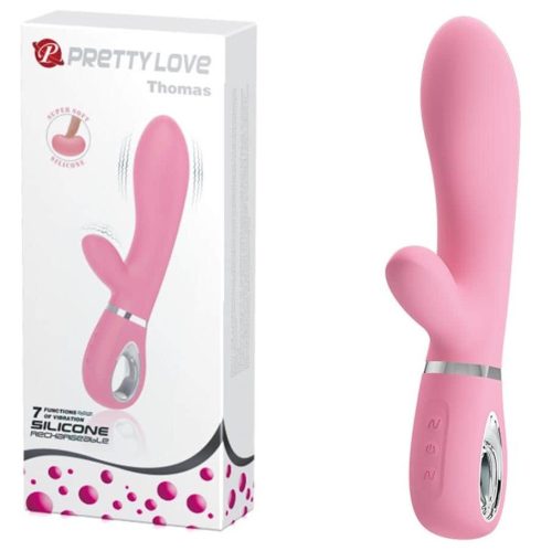 Pretty Love Thomas Pink - G-pont és klitoriszkaros vibrátor 20,5 cm