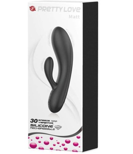 Pretty Love Matt Black - Vibrátor 16,9 cm