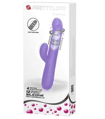 Pretty Love Truman Purple - Forgófejű vibrátor 23,8 cm