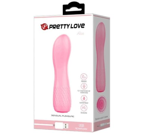 Pretty Love Alice Baby Pink - Rúdvibrátor, G-pont vibrátor 11,9 cm