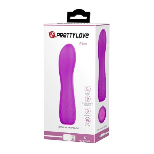 Pretty Love Adam Purple - Rúdvibrátor, G-pont vibrátor 11,9 cm