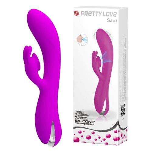 Pretty Love Sam Purple - Szívófunkciós Vibrátor 20,6 cm