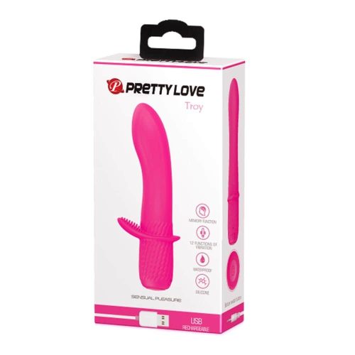Pretty Love Troy Pink - Vibrátor 15 cm