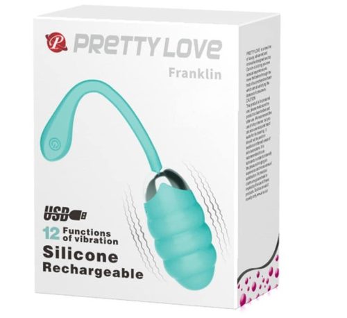Pretty Love Franklin Turquoise - Szilikon tojásvibrátor