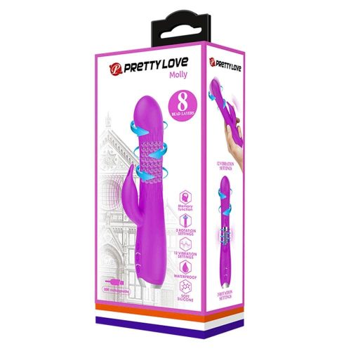 Pretty Love Molly Purple - Forgófejes Vibrátor 20,5 cm