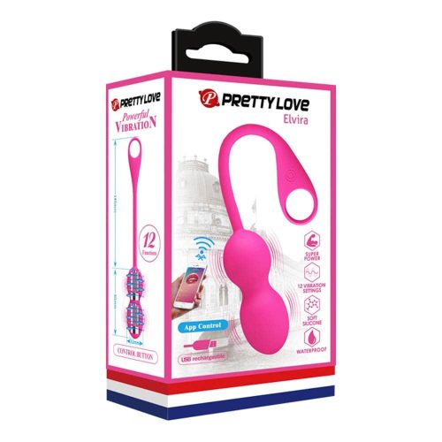 Pretty Love Elvira Pink - App vezérelt, vibrációs, gésagolyók