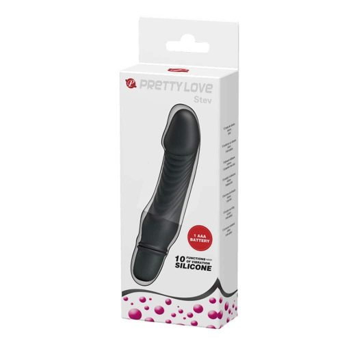 Pretty Love Stev Black - Vibrátor 13,5 cm