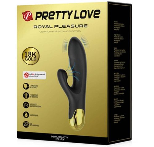 Pretty Love Royal Pleasure Naughty Play - Szívófunkciós vibrátor 19,2 cm