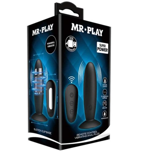 Mr. Play Remote Control Vibrating - Vibrációs anál plug 11 cm