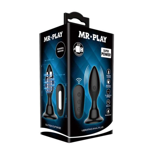 Mr. Play Vibrating Anal Plug with Remote Control - Vibrációs anál plug 10,8 cm