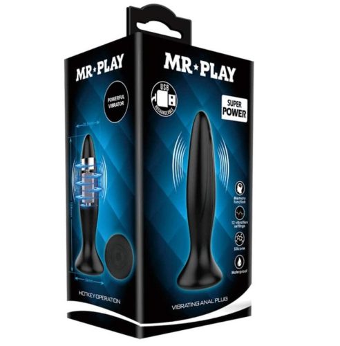 Mr. Play 12 Function Vibrating Anal Plug - Vibrációs anál plug 12,8 cm