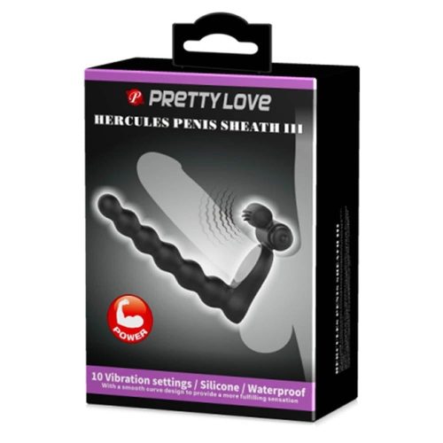 Pretty Love Hercules Penis Sheath III - Vibrációs péniszgyűrű