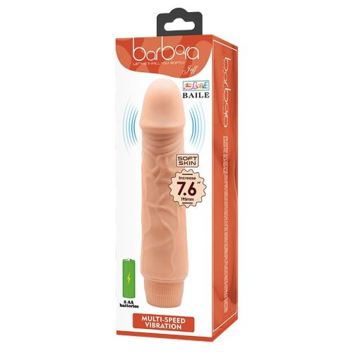 Barbara Jeff  Realistic Multi-Speed - Élethű vibrátor 19,5 cm