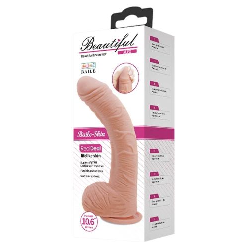 Beautiful Alex 11" Dildo Flesh - Élethű dilddó 28,2 cm