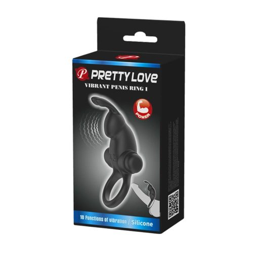 Pretty Love Vibrant Penis Ring 1 Black - Vibrációs gyűrű