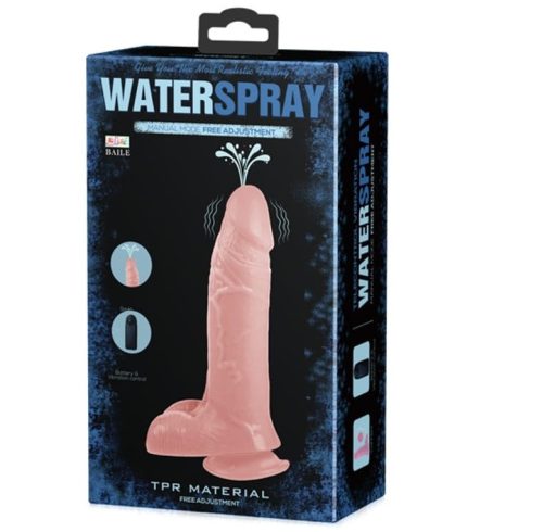 Water Spray Vibrating Dildo - Élethű vibrátor 19,3 cm