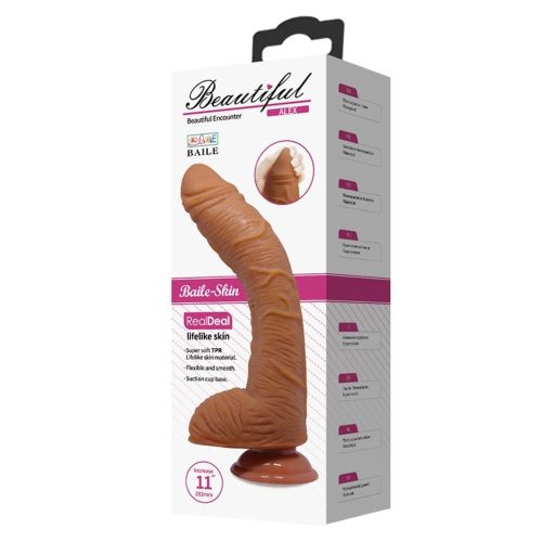 Beautiful Alex 11" Dildo Brown - Élethű dildó 28 cm