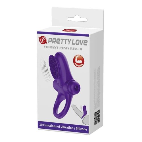 Pretty Love Vibrant Penis Ring 2 Purple - Vibrációs gyűrű