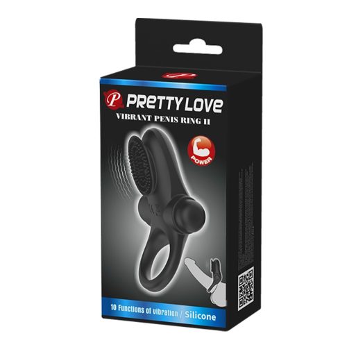 Pretty Love Vibrant Penis Ring 2 Black - Vibrációsgyűrű