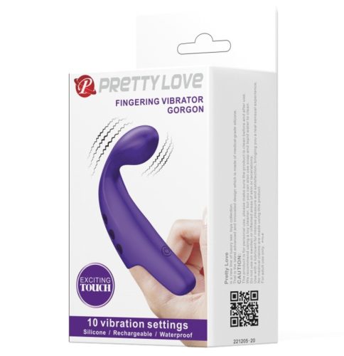 Pretty Love Gorgon Fingering Vibrator Black - Vibrátoros ujjazó