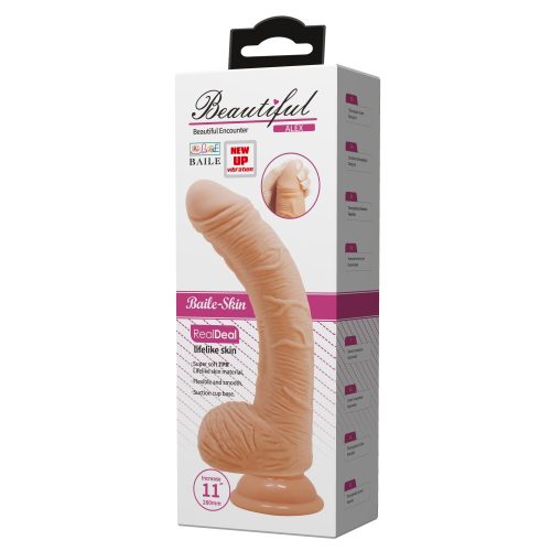 Beautiful Alex 11" Vibrating Dildo - Élethű vibrátor 28 cm
